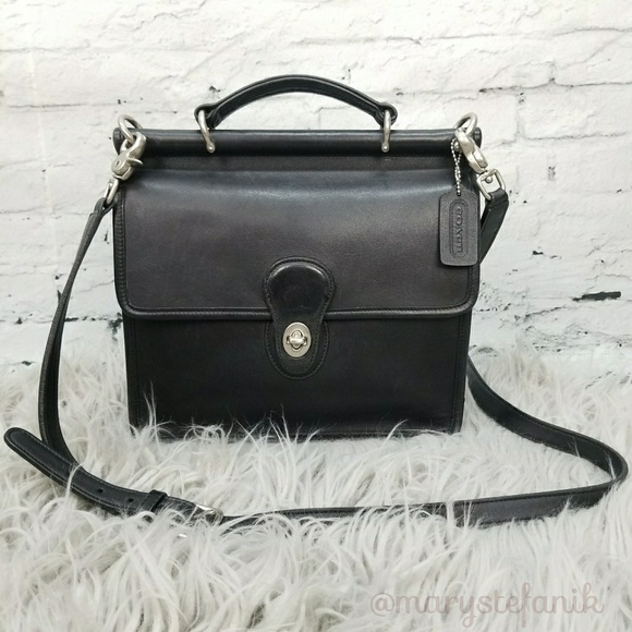 Coach Handbags - {Vintage} Coach Willis Black Nickel Bag Purse 9927